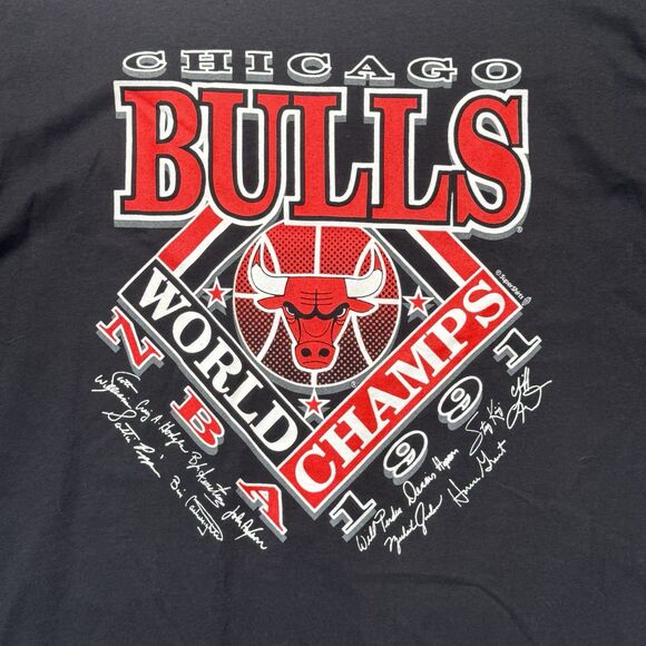 Vintage 1991 Chicago Bulls NBA Finals Champions T-Shirt XL Made in USA - Picture 3 of 9
